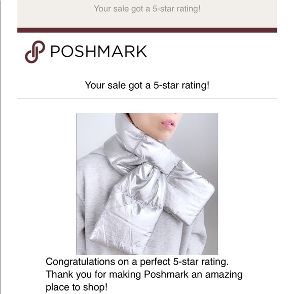 CHIC Puffer Down Neck Warmer Scarf- SILVER - Picture 2 of 8